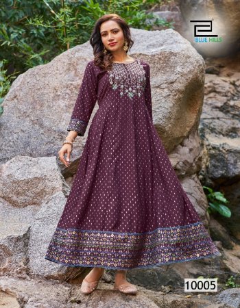 wine rayon 14kg foil print | work - anarkali gown with embroidery | price for - 4xl to 10xl - 695 fabric printed work casual 