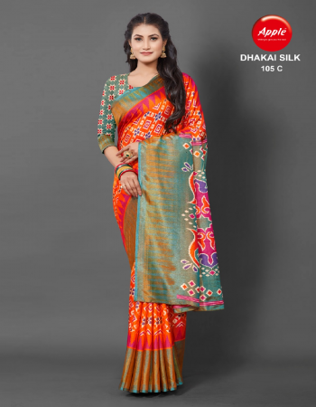 red sana silk saree fabric printed  work casual 