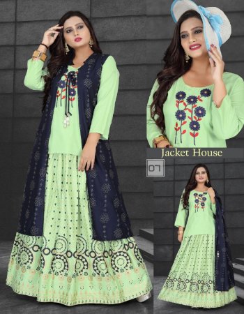 pista rayon 14kg | block work jacket with embroidered kurti and block work sharara  fabric embroidery  work festive 
