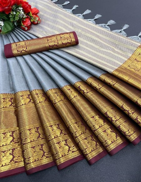 Aura Silk Vol 2 Latest Designer Diwali Special Cotton Silk Sarees  Collection Catalog