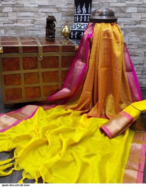 yellow soft silk fabric printed work casual 